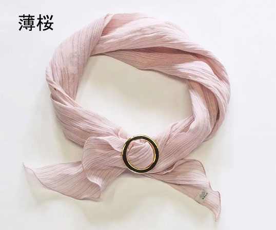 スカーフ / 雨絣　薄桜